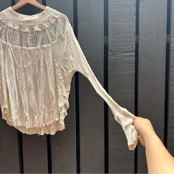 Free people knit boho sweater top - Picture 4 of 6